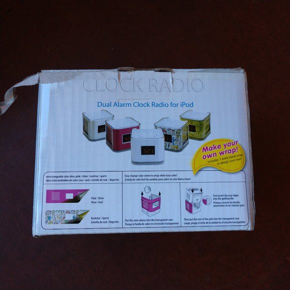 Venturer CR8030iE5 Dual Alarm Clock AM FM Radio Dock for iPod iPhone 2012 Skins - Picture 3 of 11